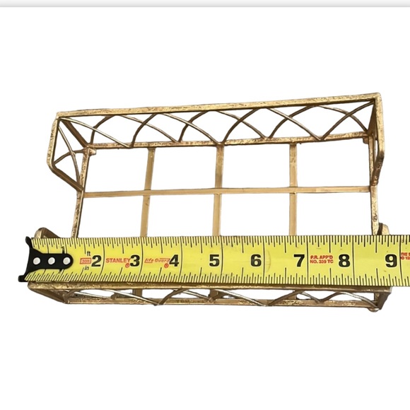 Gold Toned Napkin Holder - Picture 6 of 6